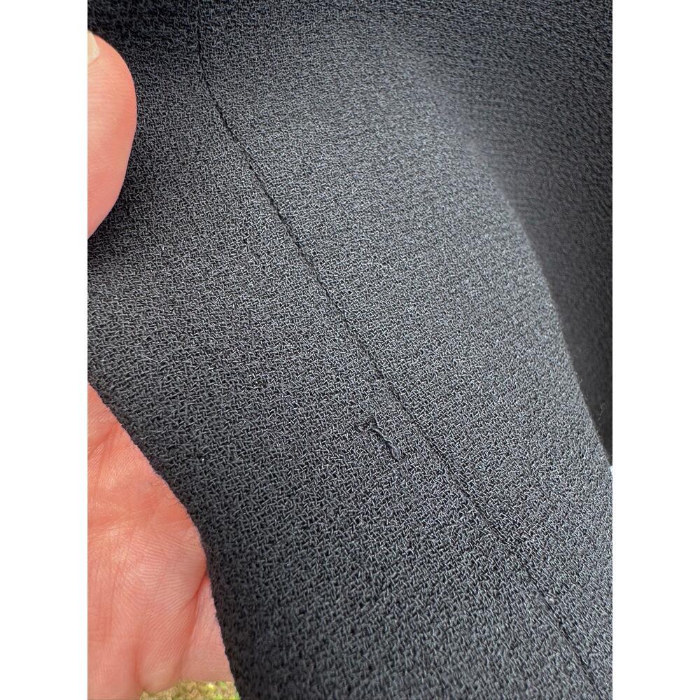 Vintage CHANEL BOUTIQUE Black Wool A-Line Mini Skirt Fall 1997 Collection 40 6 8 - Picture 7 of 9